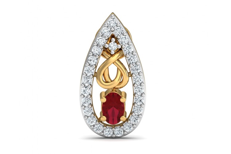 Ishani Ruby Diamond Earrings